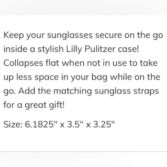 Lilly Pulitzer Collapsible Sunglass Eyeglass Case Spot Ya - Picture 7 of 7